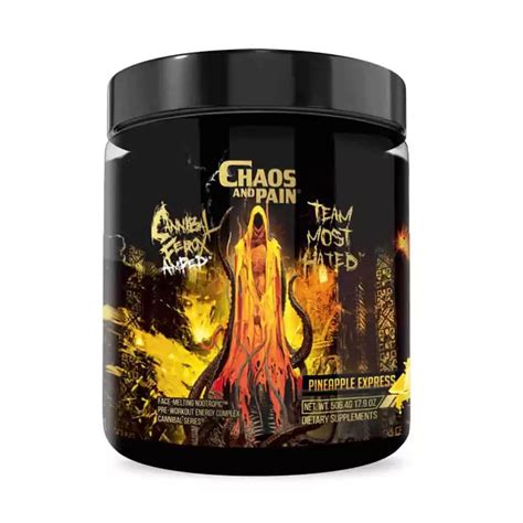 Cannibal ferox amped  As the air crackles with anticipation, the fitness realm stands on the precipice of experiencing a revolution that threatens to redefine the boundaries of human potenIntroducing Cannibal Riot AMPeD Pre-Workout, the epitome of raw power and supreme focus brought to you by the pioneers of extreme energy, Chaos and Pain